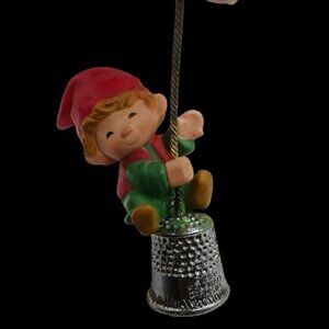 Hallmark thimble bell christmas  ornament 1980